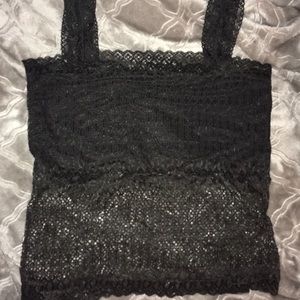 Black lace tank top